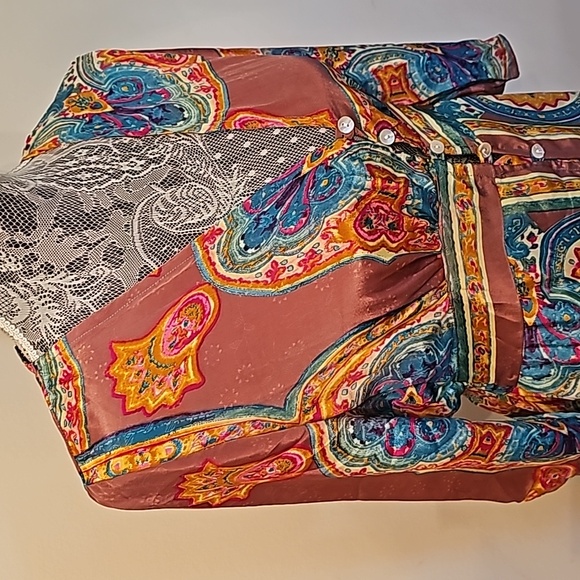 NWOT women's maxi dress,Size S/M. 80% silk 20% rayon.Made in India. - Picture 4 of 11